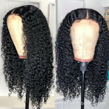 Hot Beauty Hair 4x4 Closure Wig Kinky Curly Brazilian Hair Vendors Front Lace Wig Human Hair Wigs